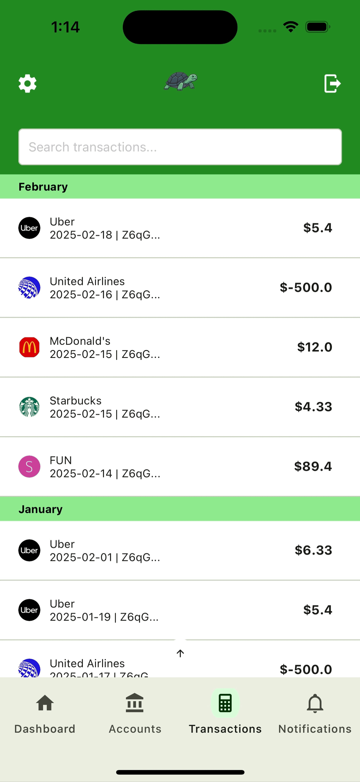 Greenback App Demo